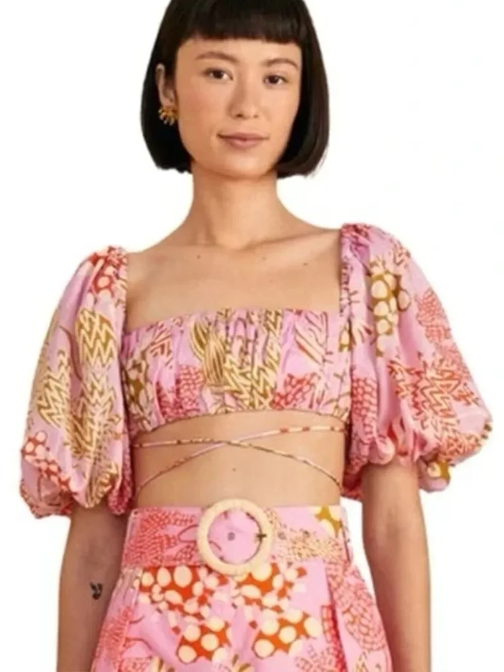 FARM Rio Set - Floral Mixed Lobsters Pink XS - Picture 3 of 15